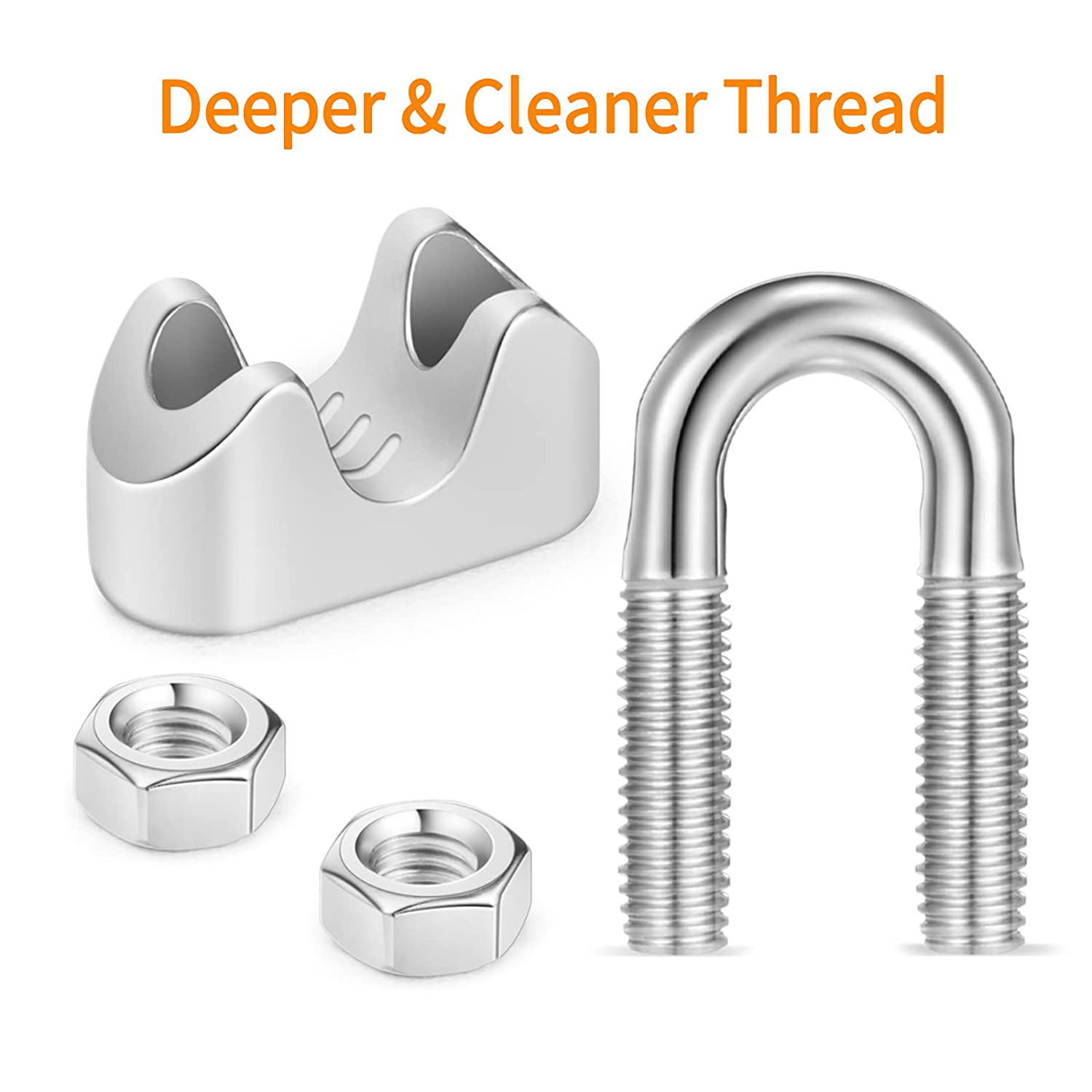ANSI/ASME Standard SS304 SS316 Saddle Wire Rope Cable Clip Clamp With U Bolt Metric Measurement System Rigging Hardware