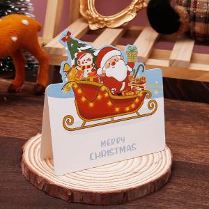 China Assorted Theme Creative Santa Greeting Cards Paper on sale