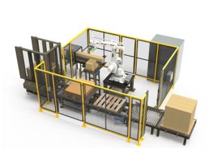 China Brick Case Tiles Cement Palletizer Machine Robotic Arm Palletising Equipment wholesale