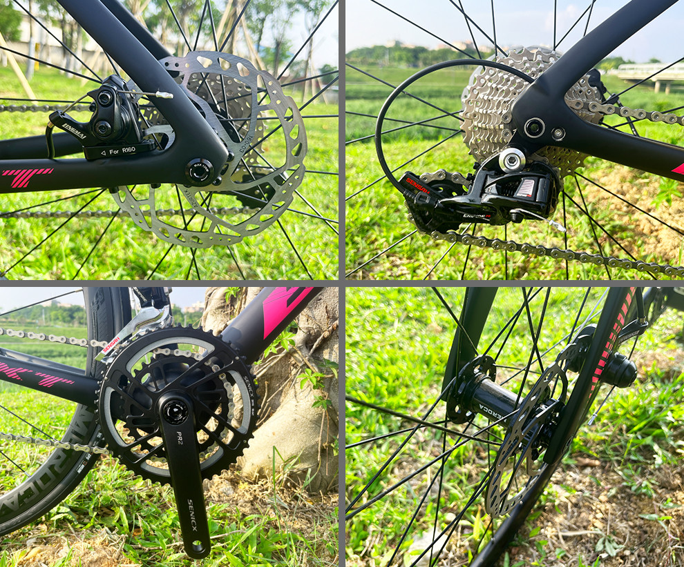 SENSAH 2*11 Speed 700C Full Carbon Road Bike Hidden Cable Disc Brake