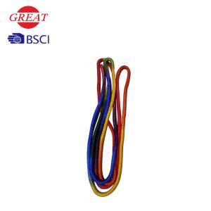 Rainbow Rhythmic Gymnastics Rope , 3m Gymnastics Skipping Rope With Stick