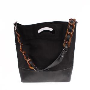 Polyester Canvas Crossbody Shoulder Bag With Plastic Chain