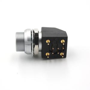 China 6 Pin Circular Printed Circuit Board Connectors Push Pull IP50 With Two Nuts on sale