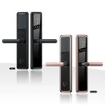 Semi Auto Smart Handle Front Door Lock Fingerprint Code Card Key TTLock Access