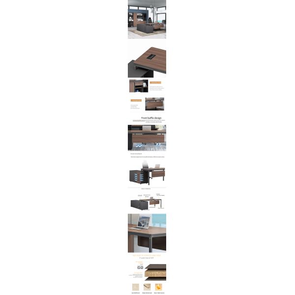 Modern Design Style Large Class Table and Chairs Combination Modular Office Boss Desk