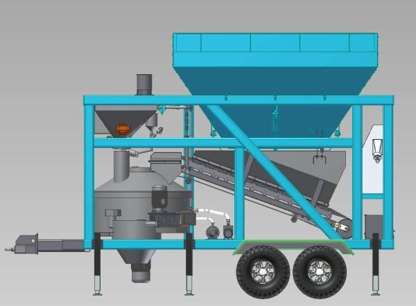 Quality On Site Mobile Concrete Batch Plant High Precise  Fast moving  30 m³ / h for sale