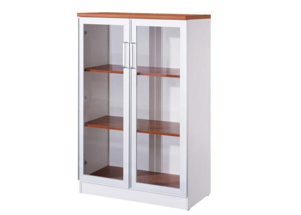 Quality 1.2m Double Door Wooden Display Cabinet Advanced Edge Banding Modern Design for sale