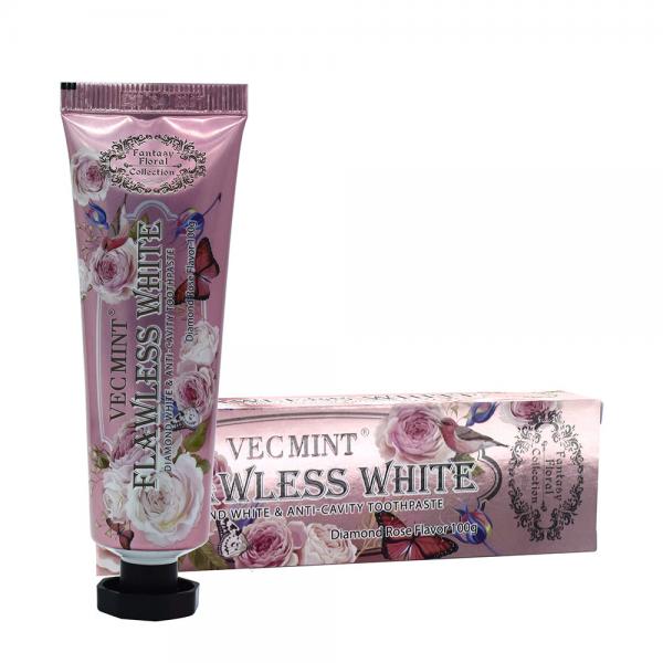 VECMINT 100g Floral Fragrance Rose Flavor Teeth Whitening Basic Cleaning Oral Care Refreshing Toothpaste