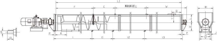 OEM U-Shaped Sludge Screw Feeding Machine Conveyor System Tubular Screw Auger Conveyor