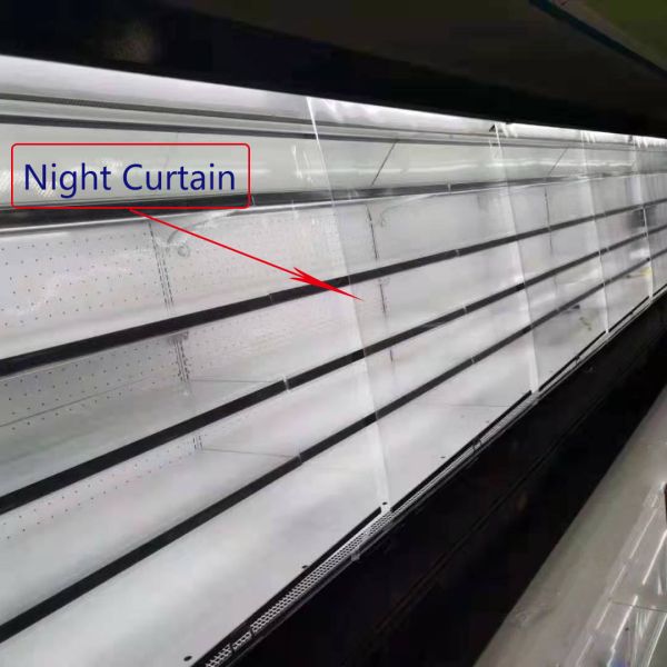 Remote Open Display Fridge Commercial Open Multidecks With Night Guard