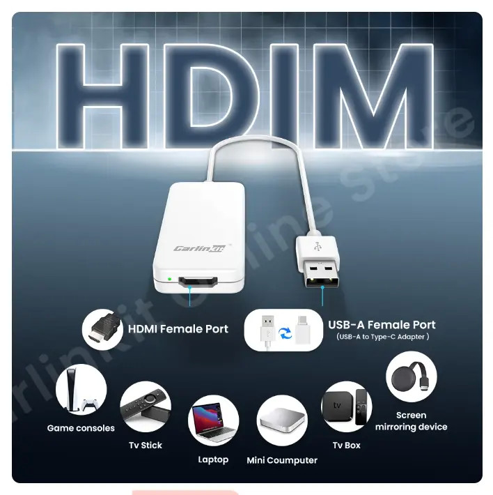 HD2CP Orginal Wired Carplay Upgrade HDMI Video Input Conversion Box 1080P Car TV Mate Adapter Stream Carplay