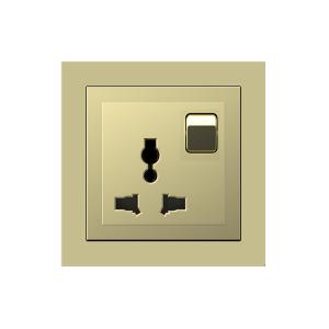 China 13A Power Socket Outlet , Villa 250V 3 Pin Socket With Switch wholesale