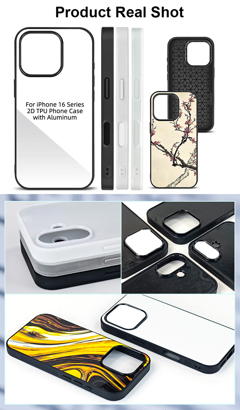 Customized Blank 2D TPU Sublimation Phone Cases Heat Press mobile Covers for 15