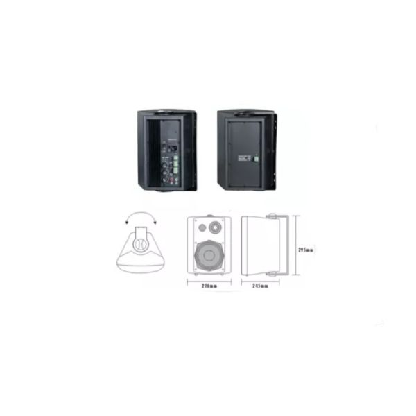 25W 8Ohms Active 2 Way Speakers , Professional Active Speaker With Various Input