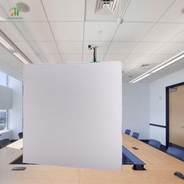 4x8 Rectangle Shape Gypsum PVC Ceiling Tiles Mold Proof Fire Proof