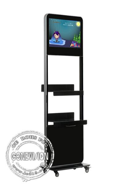 Quality 24 Inch floor stand lcd Kiosk Digital Signage metal case , hd signage display boards player for sale