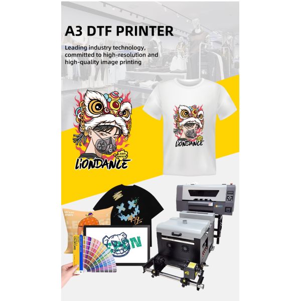 High Quality New A3 33cm TX800 XP600 DTF Printer with White Ink Circulation System for 30cm XP600 T-shirt Heat Transfer Machine
