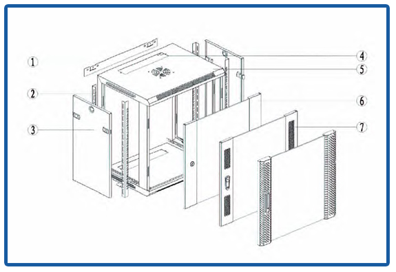 9U 12U Wall-Mount internet Server Rack Metal DDF Network cabinet