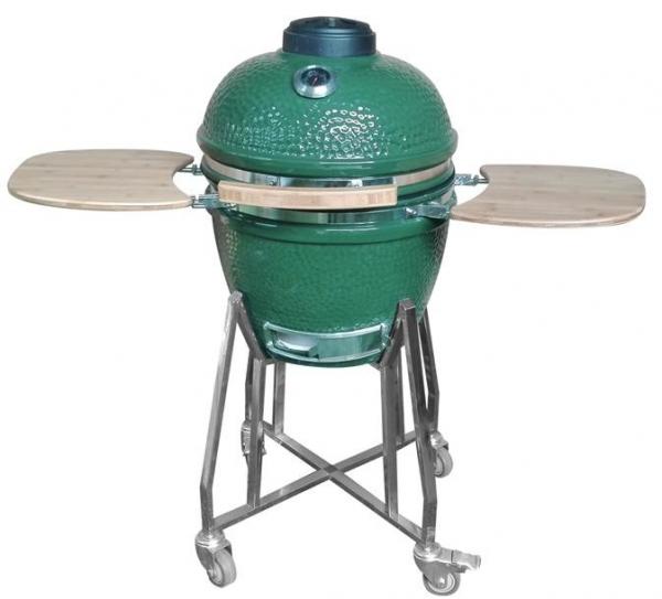 Quality 18" CERAMIC BBQ GRILL KAMADO/  Black, Red, Green/ Stainless Cart or Iron Cart for sale