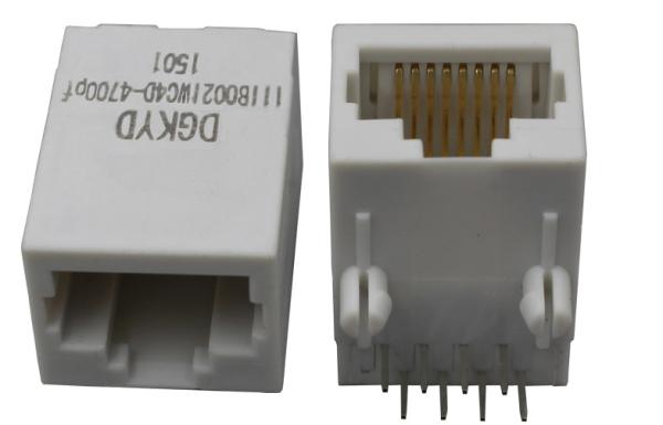 Quality DGKYD111B002IWC4D single port RJ45 connector, 100Mbps, integrated filtering, fully plastic, without light network socket for sale