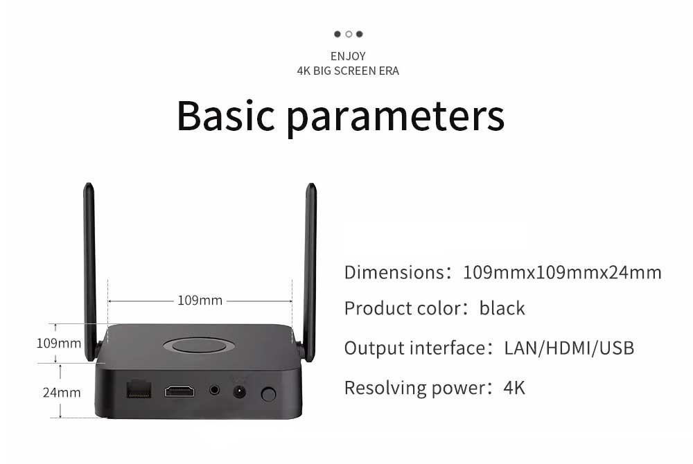 USB Wireless Presentation Dongle Click Share With 6mm Pixels