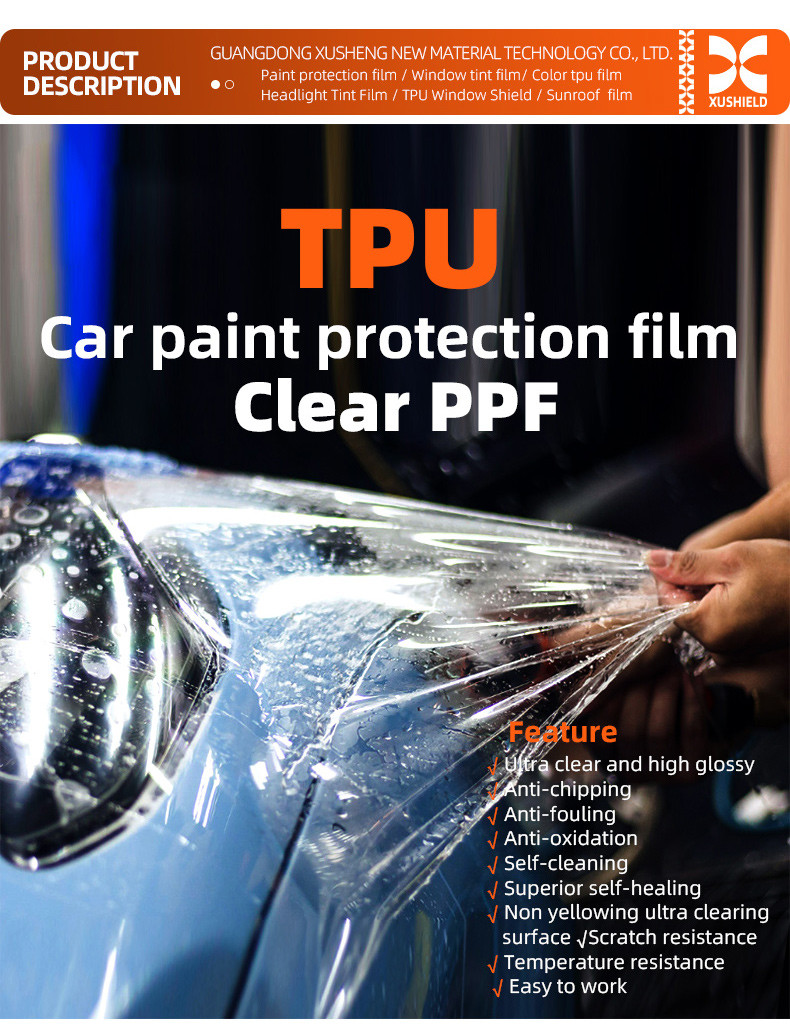 TPU Matte Black Anti-yellowing Hydrophobic 1.52x15M Self Healing Car Painting Coating TPU/PPF Paint Protection Film