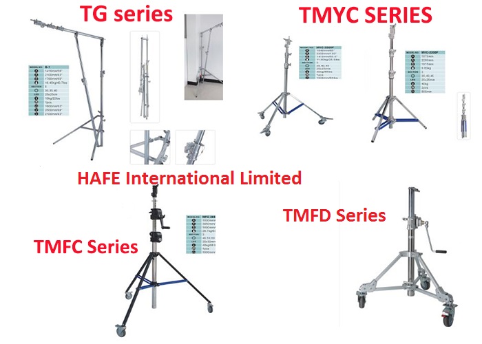 Heavy Duty Steel Portable Tripod Light Stand With Rocker Arm And Photographic Equipment