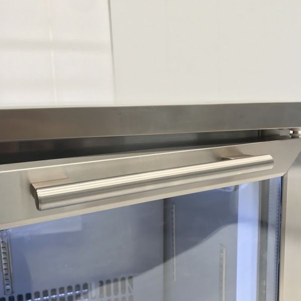 Fan Cooling Single Glass Door Bar Fridge , Stainless Steel Bar Glass Cooler