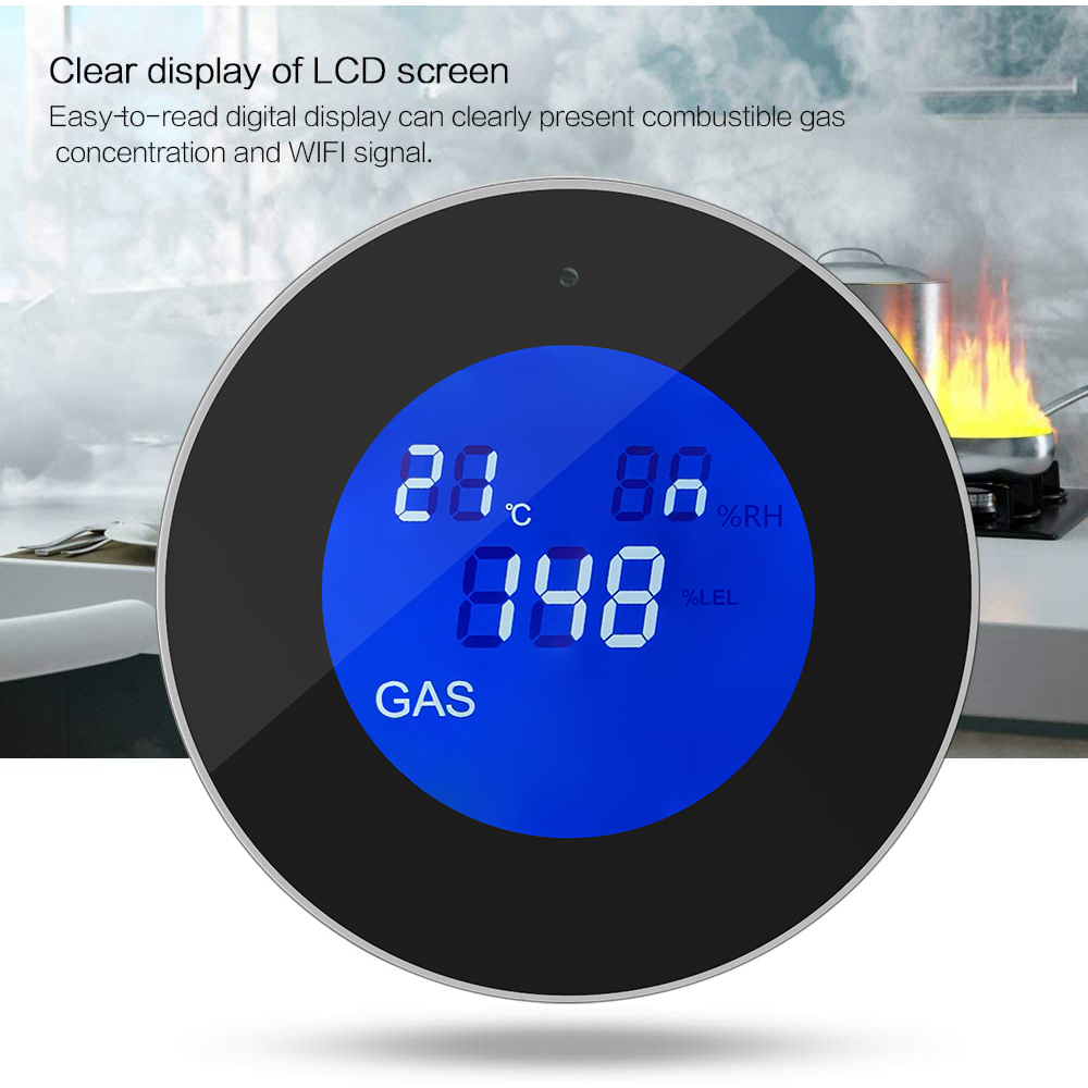 Glomarket Tuya Wifi Gas Detector GSM Alarm System Lcd Digital Alarm Leak Sensor Gas Leak Detector