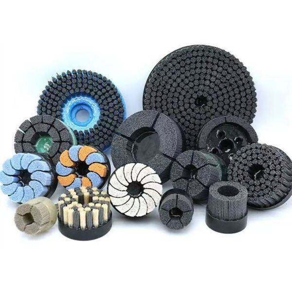Flexible 10 Inch Dia Abrasive Nylon Hub Brush Deburring Machine ATB Turbo Cleaning Brush