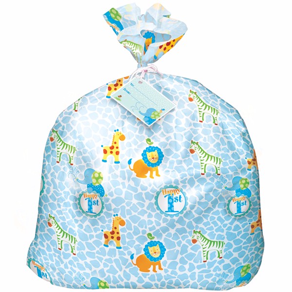 PE Plastic drawstring Gift Bags With cartoon Logo, drawstring christmas plastic giant santa sack for gift