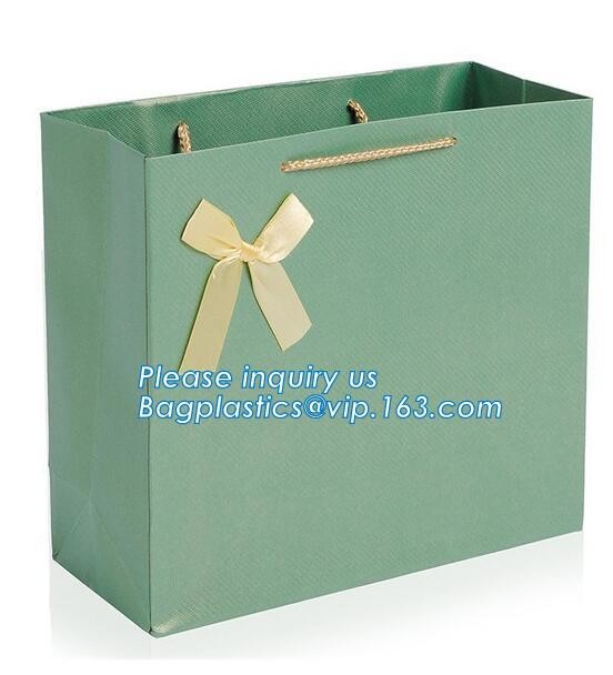 Fashion Custom Printing Luxury Gift Shopping Carrier Paper Bag With Your Own Logo Print,strong twisted handle black leat