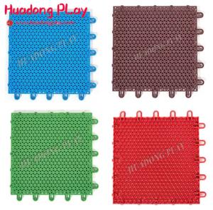 Multifunctional Rubber Playground Tiles Pp Material Long Lifetime  Scentless