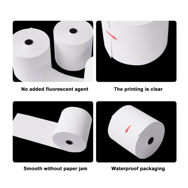 85m Fax 80mm 61gsm Thermal Receipt Paper Rolls