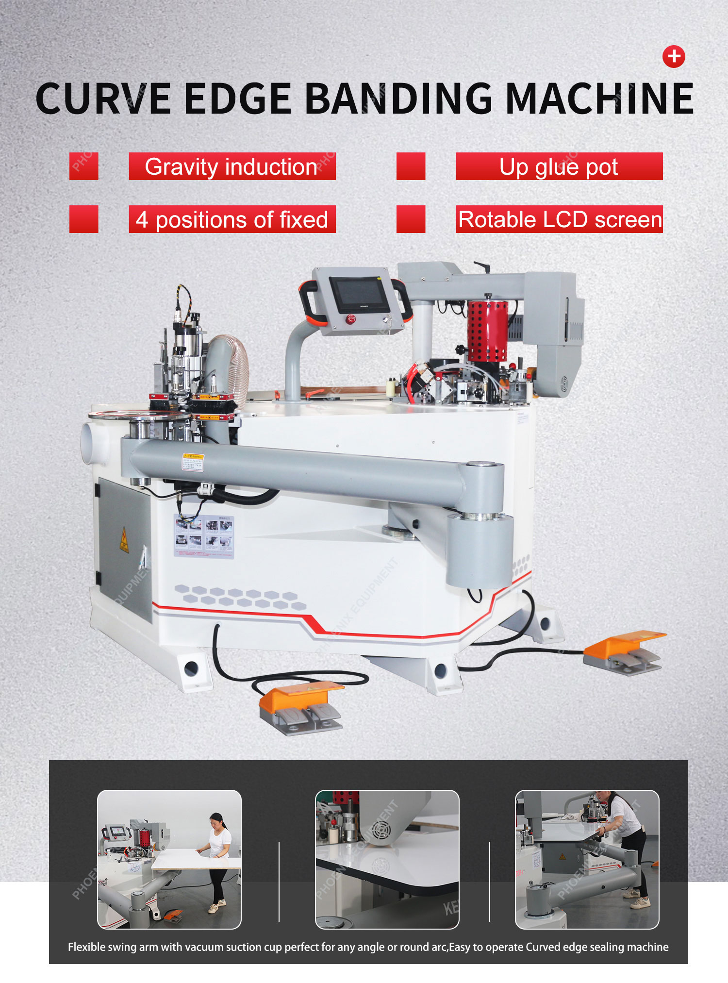 110C-210C Glue Pot Laser Precision Docking Straight Curve Rocker Automatic Edge Banding Machine
