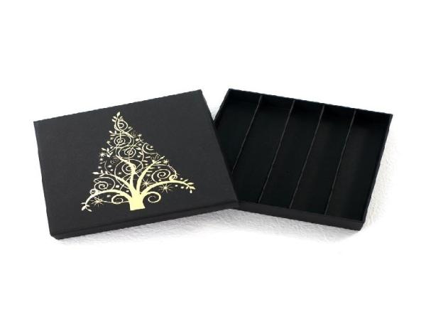Quality Black Chocolate Truffle Packaging Boxes Offset Printing  With Paper Divider for sale