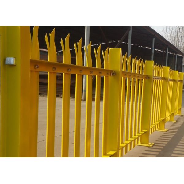 D Section 1.2m Steel Palisade Fencing With Hot Dipped Galvanized