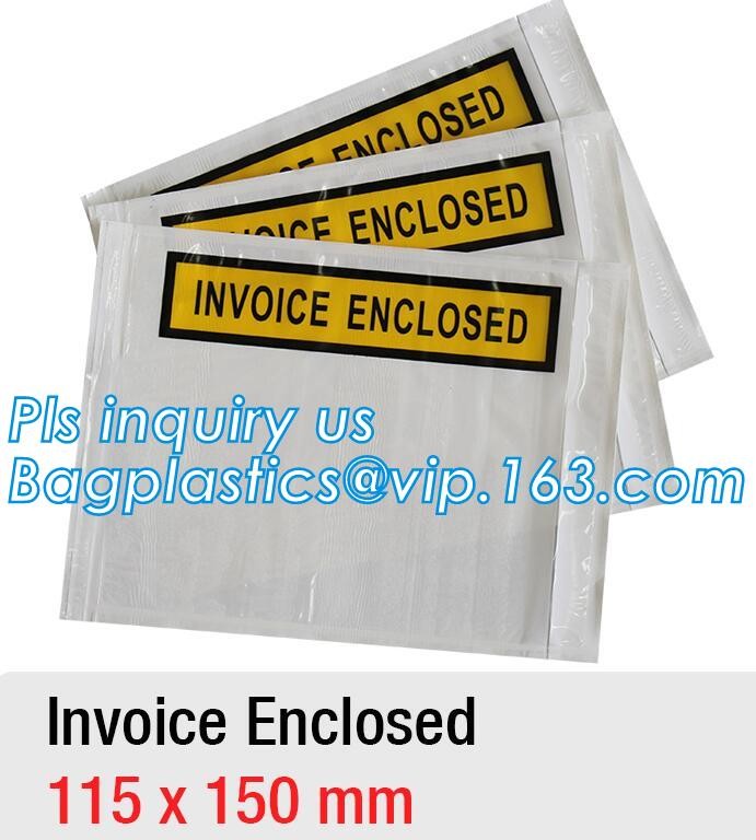 TNT DHL shipping packing list document envelopes, packing list padded envelope, tamper proof express use plastic packing