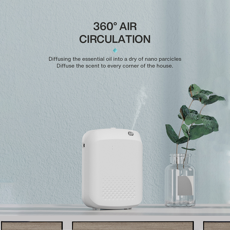 1000CBM Nano Atomization Large Coverage Aroma Diffuser 400ML Large Capacity Wall-mounted Essential Oil Diffuser With Bluetooth