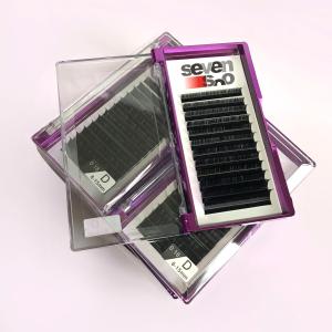 China Multi Color Fluffy Volume Lashes , Custom Lines Russian Extension Lashes wholesale