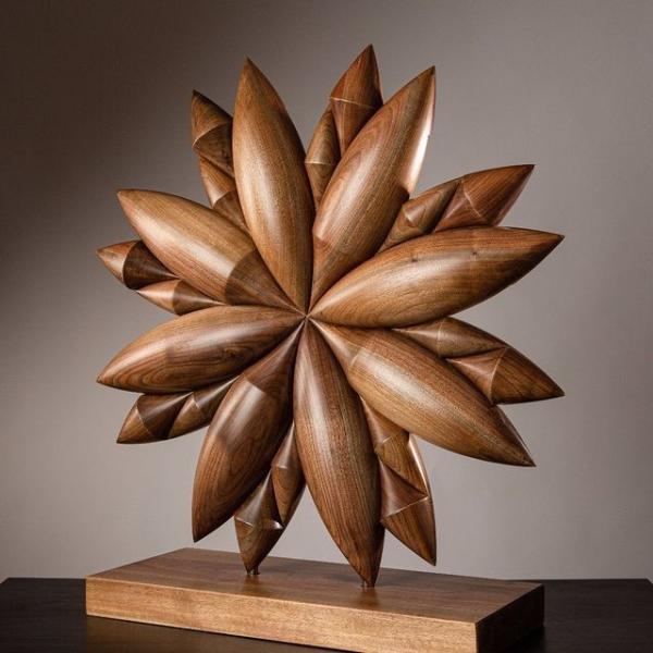 Quality Fadeless Contemporary Wood Carving Sculpture , Abstract Wood Sculpture for sale