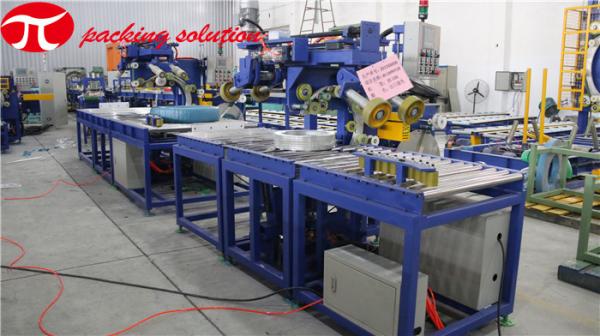 Quality GW300 Horizontal PLC Control Bearing Stretch Wrapping Machine With Conveyor 3m/Min for sale