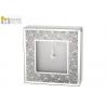 Buy cheap Silver Mirrored Desk Clock With Small Rhinestone Scratch Resistant from wholesalers