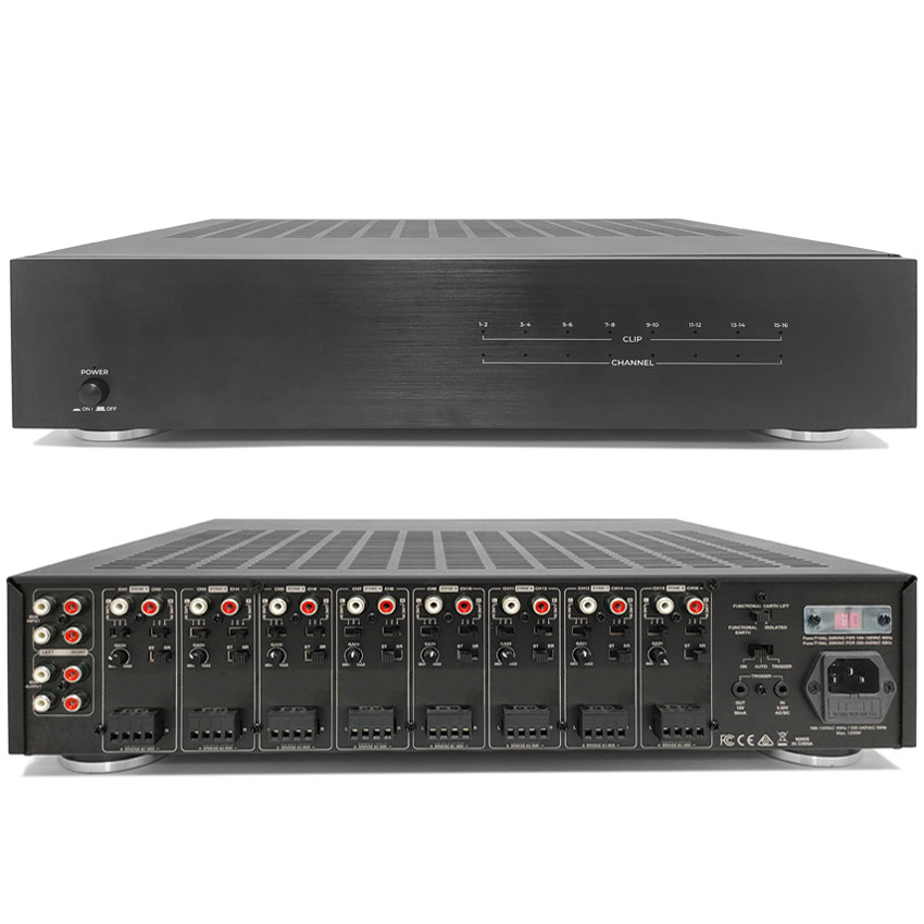 8 Source 8 Zone Bridgeable Distributed Audio Matrix Amplifier Bridged Integrated Stereo Amplifier