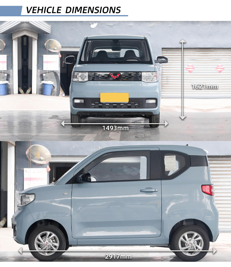 Cute Mini Electric Car Wuling Hongguang Electric Vehicle Wuling Small/Mini Electric EV Car a Small Family Four-Seater Car