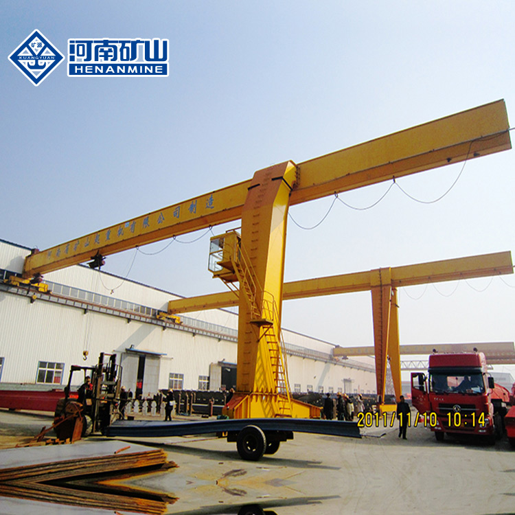 Light Duty Semi 15t Single Girder Gantry Crane 7.5 - 31.5m Span Track Travelling