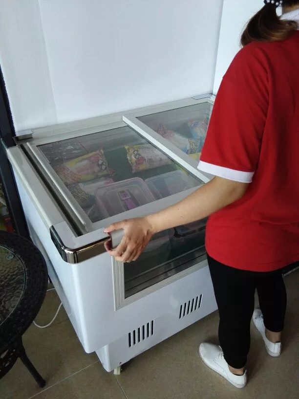 Haagen-Dazs Style Ice Cream Refrigerated Display Cabinet Direct Cooling Freezer