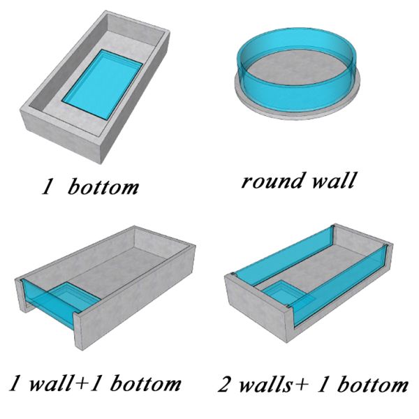 Clear Acrylic Window Cast Plexiglass Diving Sheet for Mini Swimming Pool by AUPOOL