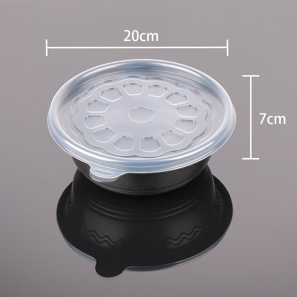 1000ml Round Disposable Plastic Food Box With Lids Soup Noodle Bowls Meal Prep