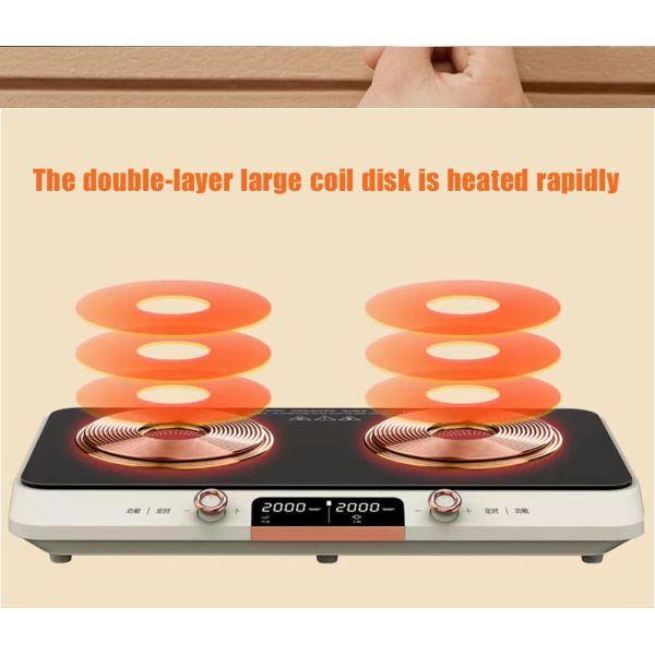 Intense Fire Function Electric Induction Cooker with Touch Buttons and NO App-Controlled